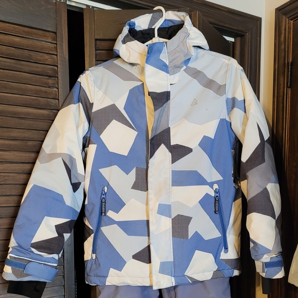 L/GY Ski/winter jacket camouflage print - Picture 1 of 8